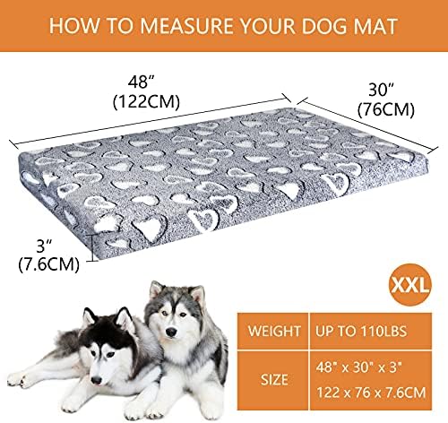 VANKEAN Reversible Cool/Warm Crate Mat Waterproof Washable Firm S-XXL Grey - Image 2