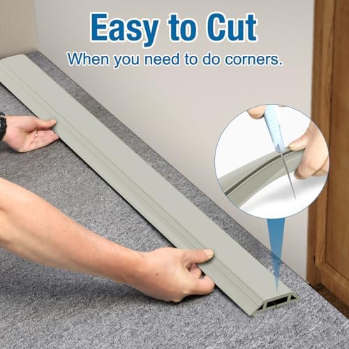 Eapele Floor Cord Cover 10ft Cord Covers for Wires on Floor, Heavy Duty Extension Cord Cover, Rubber Floor Cable Cover, Prevent Trip Hazard for Sidewalk Home Office Outdoor or Indoor Settings - Image 6