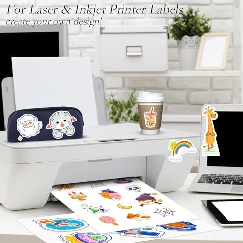 4000 Full Sheets Sticker Paper for Laser & Ink Jet Printers, 8.5" x 11" Full Sheet Address Shipping Label, 4000 Sheets 4000 Labels - Image 4