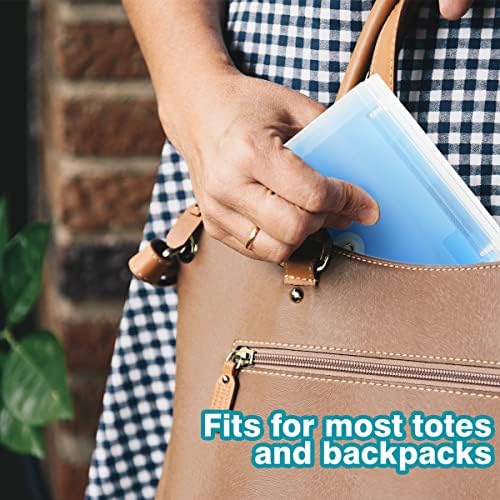 H4D Coupon Receipt Holder, 13 Pocket Accordion File Folder, 7 x 4.5, Blue - Image 6