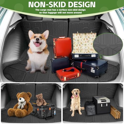 Cargo Liners for 2023-2026 Honda HRV Trunk Mat with Seat Back Cover Accessories, All Weather Rear Cargo Mat Backrest Protector for 2023 2024 2025 2026 HR-V - Image 3