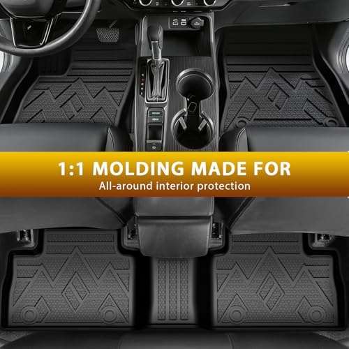 Powerty Floor Mats for Nissan Kicks 2025 2026 All Weather 3D TPE Anti-Slip Car Liners for 1st & 2nd Row Accessories - Image 5