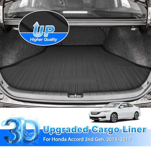 Cartist Cargo Liner Fits for Honda Accord 2013 2014 2015 2016 2017, All Weather Rear Trunk Mat for Accord Accessories Heavy Duty Car Cargo Mat - Image 2
