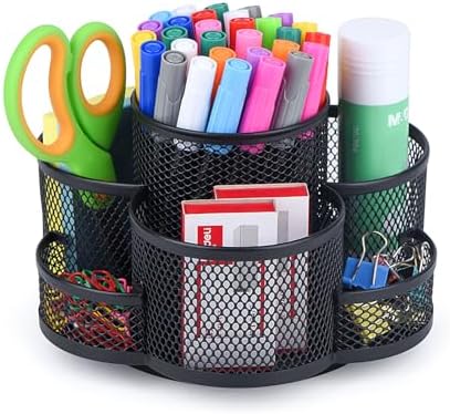 Topwey 360 Rotating Pencil/Pen Holder for Desk in Black by Topwey