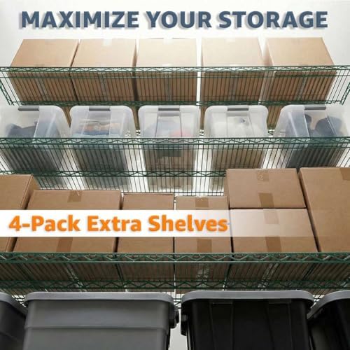21" x 42" Wire Shelving Replacement Shelf 4 Pack for Retail Displays, Stock Rooms, and Storage, NSF - Image 7