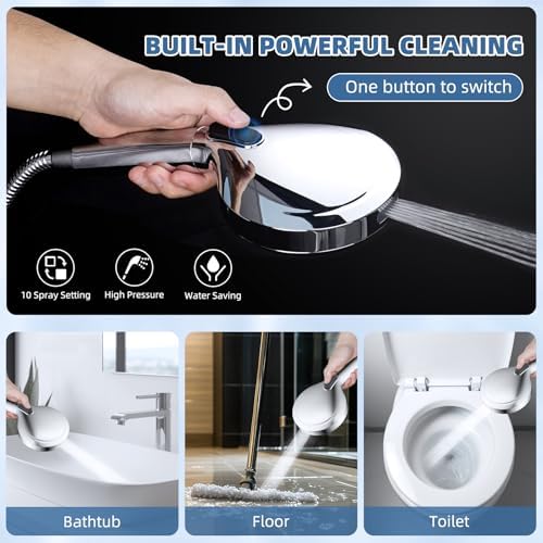 Metal Rain Filtered Shower Head with Handheld, 10" High-Pressure,10-Mode - Image 6