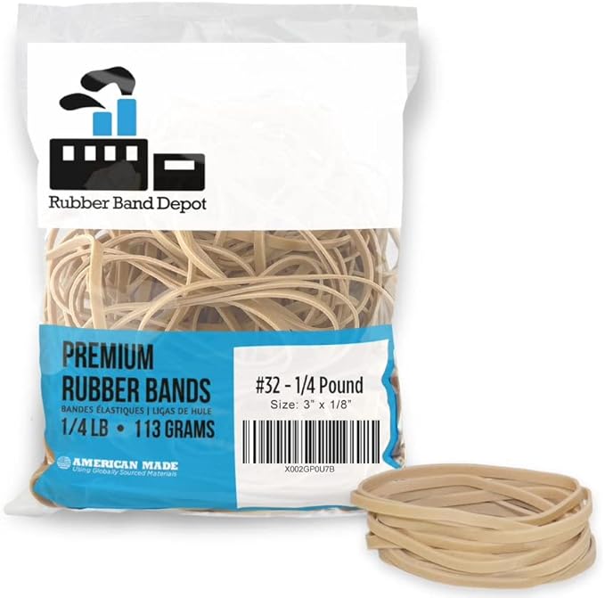 Rubber Band Depot, Size #32, Everyday Rubber Bands by The+Office-Pros