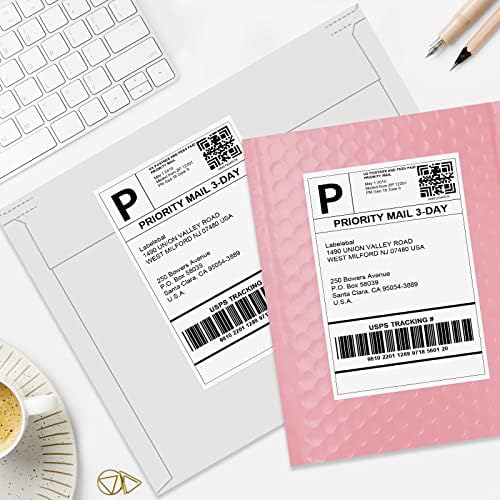 Address Labels, 2 UP Shipping Stickers for Laser & Inkjet Printers,8.5" x 5.5" Shipping Mailing Labels, 2 per Page Shipping Labels, 5 1/2 x 8 1/2 Half Sheet Labels, 200 Labels - Image 2