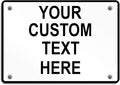 Aluminum Weatherproof Metal Sign Multiple Sizes Custom Personalized Text Here by Unknown