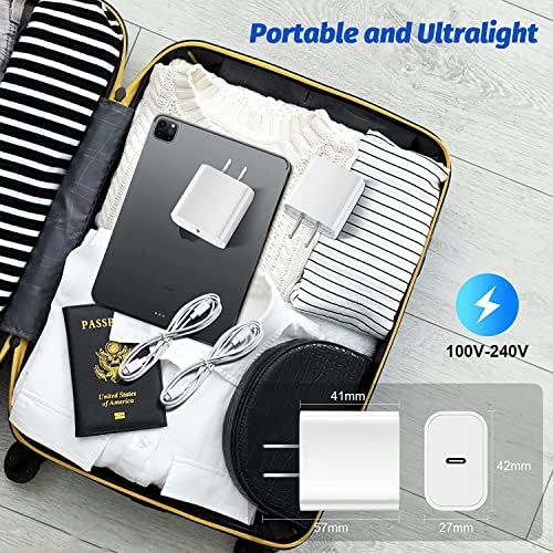 Fast iPad Charger,iPad Charger Fast Charging 2Pack Wall Chargers Plug Adapter Type C USB C to C Cable Cord 6ft for iPad Pro 12.9,iPad Pro 11/13inch(M4),iPad Air 5th/4th,iPad mini 6/7,iPad 10/11th(A16) - Image 6
