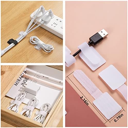 White Cable Management Organizer Kit 4 Cable Sleeve Split 311Pcs - Image 5