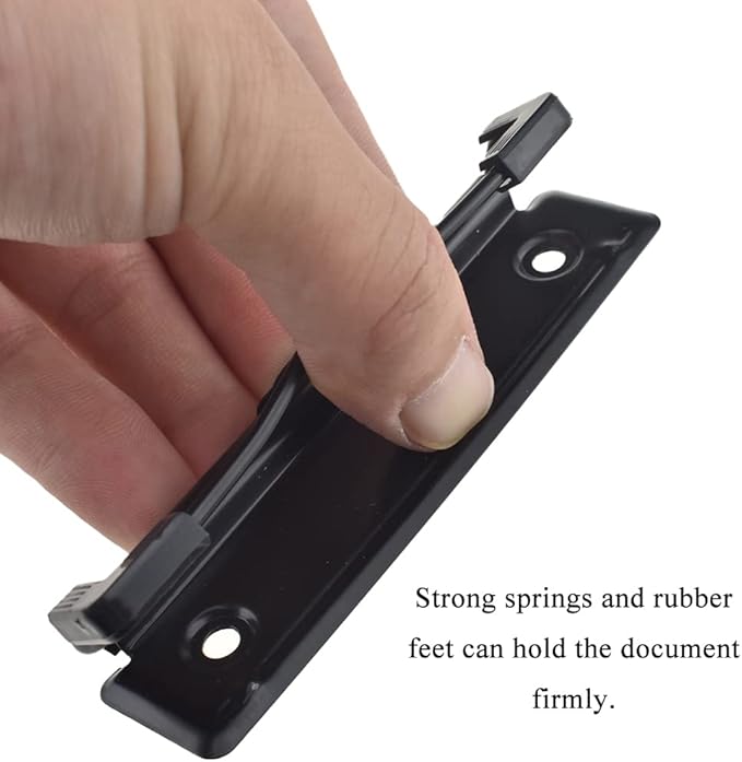 HAHIYO 3.94 Inches Black Metal Clipboard Clips - Image 4