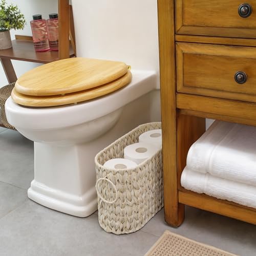 GRANNY SAYS Slim Toilet Paper Storage, Wicker Basket for Bathroom Storage - Image 2