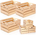 Weysat 3 Pack Large Wood Crates Box for Storage Unassembled 20 x 14 x 11'' Wooden Milk Crates with Handles Decorative Nesting Box for Display Unfinished Rustic Decor DIY Office Home Retail Art Craft by Weysat
