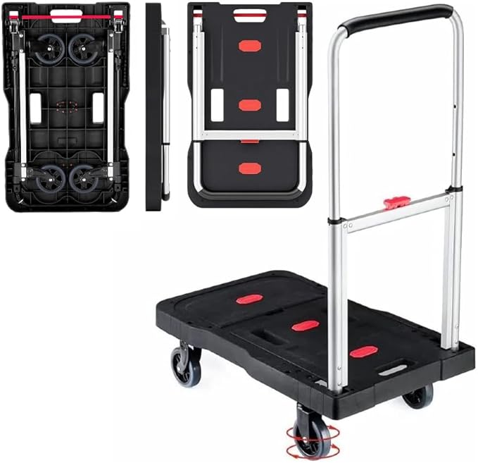 Folding Hand Truck, 330 Lbs Heavy Duty Luggage Cart, Portable Push cart Dolly by Weonlysellbestproducts