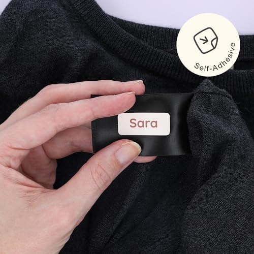 TeddyLabels - Clothing Labels for Nursing Home (180) – Self-Adhesive Name Tags for Clothes and Personal Items. Personalized Labels for Daycare, Nursing Homes, and Laundry Use - Beige - Image 2