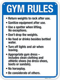 Gym Rules Return Weights to Rack After Use Sanitize Equipment After Use by SigoSigns