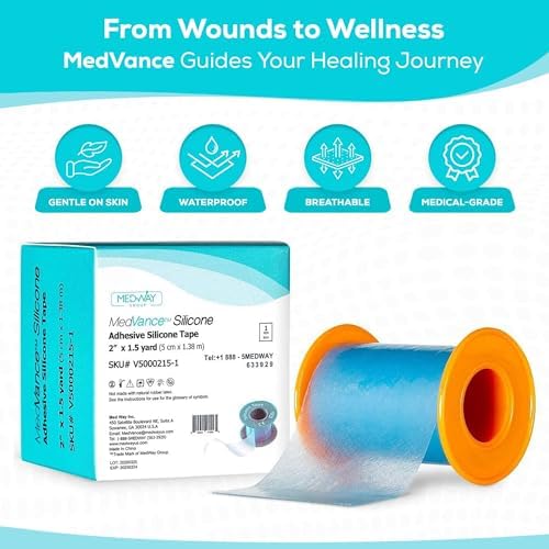 MedVance Silicone Adhesive Medical Tape, Scar Sheet, 2" x1.5' (3 Pack) - Image 2