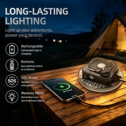Rechargeable Camping Lantern with Remote Control - Image 2