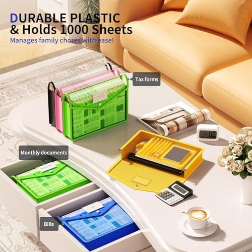 Plastic Expanding File Folder, Transparent Envelopes with Snap Closure - Image 6