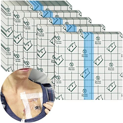Waterproof Dialysis Catheter Shower Cover Large Coverage Shields for Peritoneal Dialysis Port Accessories PD Chest Catheter Central PICC Line Feeding Tube 9"x9"(Pack of 25) by Unknown