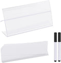 PATIKIL 3.1" x 1.8" Wire Shelf Label Holder, 20 Pack Reusable Plastic Price Tag by PATIKIL
