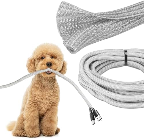 JOTO 26 Feet Cable Management Sleeve -Grey by JOTO