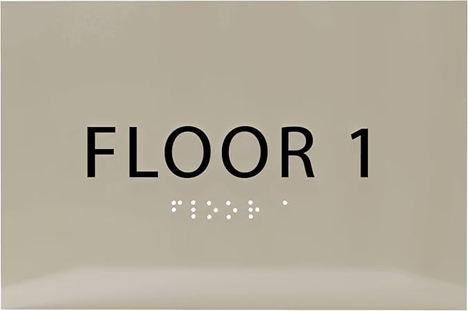6" X4" Floor 1 Sign by ADACentralSigns