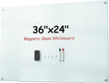 VUSIGN Glass Dry Erase Board for Wall, Large Frameless Mounted White Board Dry by VUSIGN