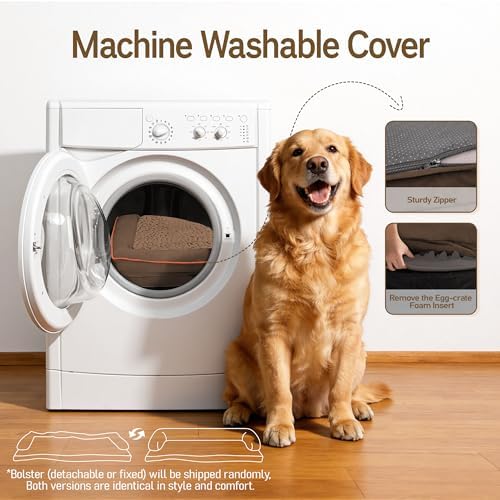 Comfort Expression Waterproof XXL Dog Bed with Bolster for Extra Large Dogs - Image 5
