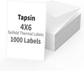 2 Stack Fanfold Direct Thermal Labels 4 x 6 Inches, Shipping Address Label by TAPSIN