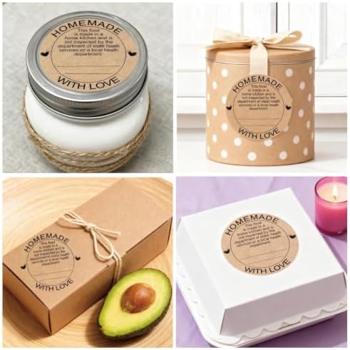 500 Cottage Food Labels, 2-Inch Kraft Paper Stickers - Image 7