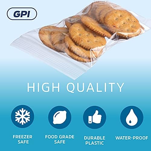 4" x 6" Zip Bags, 1000 Pack, 2 Mil, Reclosable, for Travel, Storage, GPI - Image 4