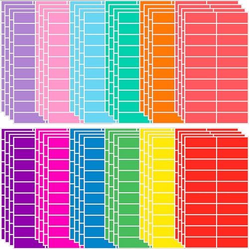 960 PCS Colored Labels Stickers,3 x 1 inch,12 Colors File Folder Labels - Image 2