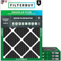 Filterbuy 20x22x1 Air Filter MERV 10 Odor & Allergy Defense (4-Pack) by Filterbuy