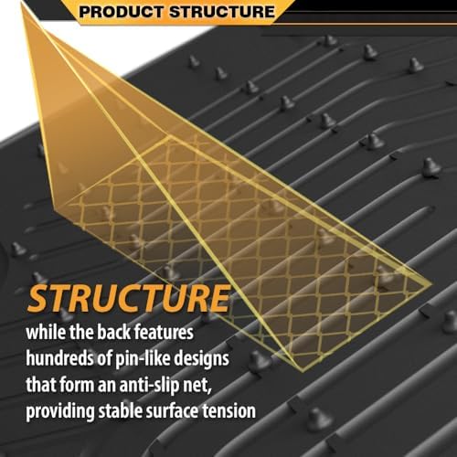 G-PLUS TPE Floor Mats 3PCS Fit Honda Civic 2012-2015,Front & 2nd Row - Image 4