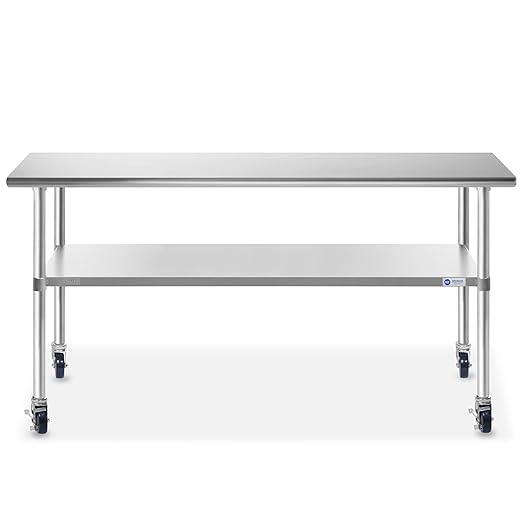 GRIDMANN NSF Stainless Steel Work & Prep Table 72 x 30 Inches - Image 2
