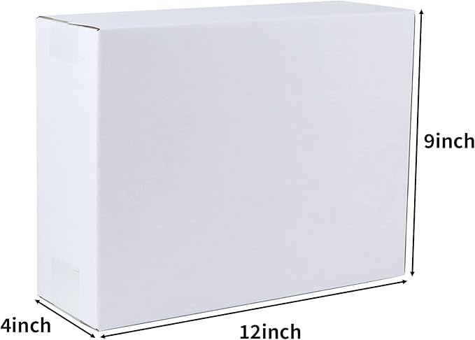 Hoikwo 12x9x4 Inches Medium White Shipping Boxes Set of 25, Sturdy Cardboard - Image 2