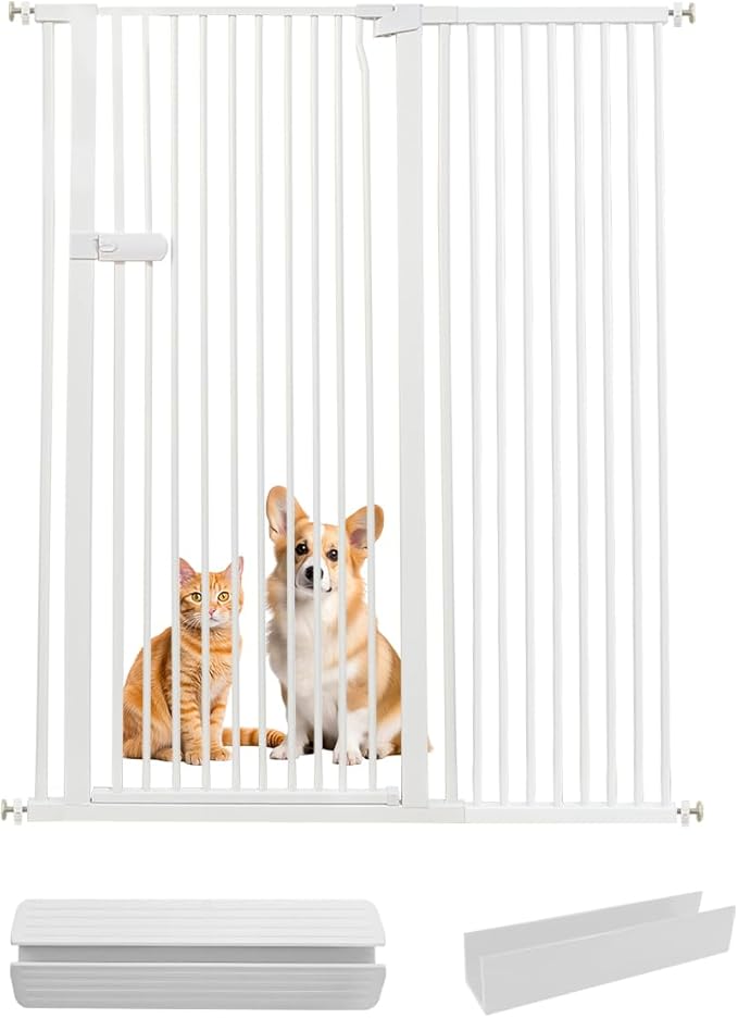 Lumizone Extra Tall Cat Gate 61.02" High Pressure Mounted Extra Wide 2025 New by Lumizone