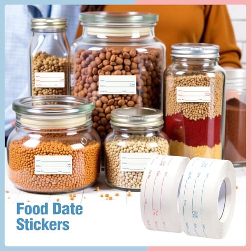 4 Rolls 1000 Pieces Removable Food Labels, 1 x 2 Inch - Image 7