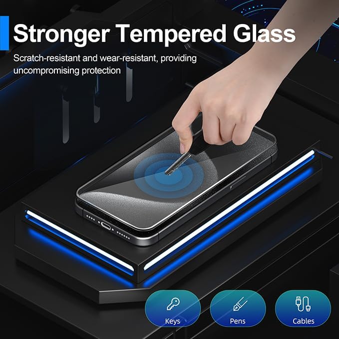 Ailun Screen Protector + Camera Lens Protector for iPhone 15 Pro Max - Image 2