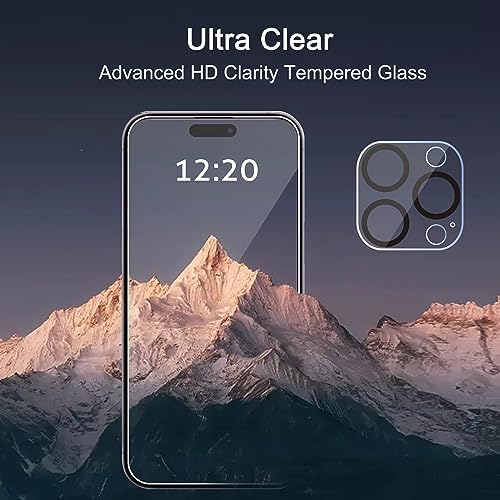 Ailun Screen Protector + Camera Lens Protector for iPhone 15 Pro, 3+3 Pack - Image 5
