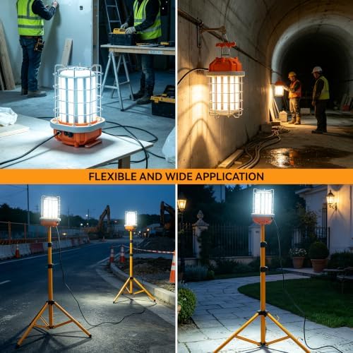 150W Led Jobsite Construction Work Light on Tripod Stand 21000lm - Image 4