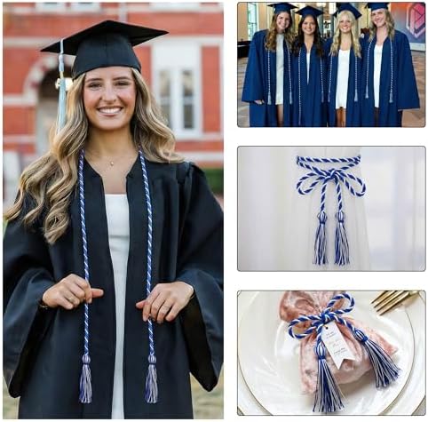 GraduationMall Graduation Honor Cord 68" RoyalWhite - Image 5