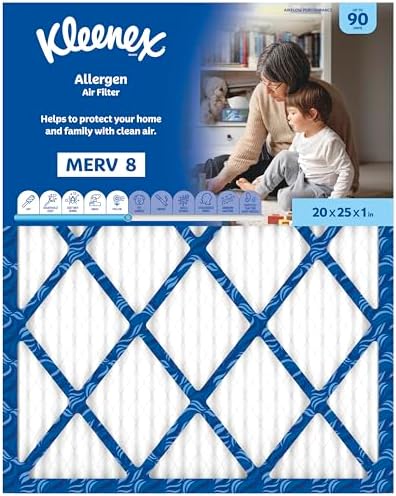 Kleenex Allergen Air Filter 20x25x1 Inches - 8 MERV RATING (4-Pack) - Image 5