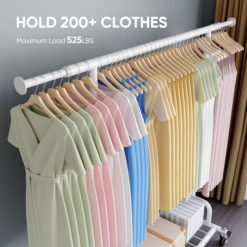 HOKEEPER Clothes Rack Collapsible Clothing Rack Capacity 525LBS White - Image 3