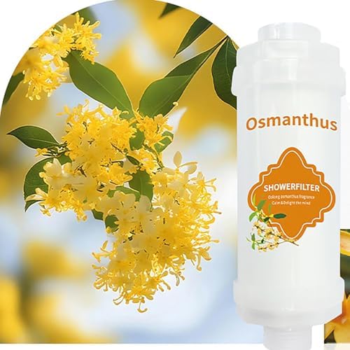 Vitamin C Shower Filter for Hard Water, Shower Aromatherapy, Water Purifier Bathroom Accessories Remove Chlorine Fluoride Heavy Metals Improves Skin Condition Protects Hair Osmanthus Scent by Unknown