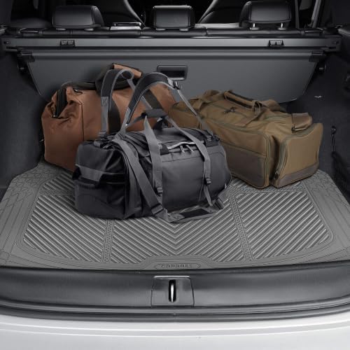 CAR PASS Gray Rubber Car Floor Mats & Cargo Liners, All Weather Car Mats & Trunk Mats,Waterproof Automotive Floor Mats Trim to Fit for Most Cars Sedans SUVs Vans, Durable Heavy Duty Anti-Slip, Gray - Image 4