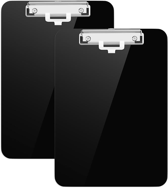 Hongri Plastic Clipboard with Pen Holder, Nurses and Women, Low Profile Clip by Hongri