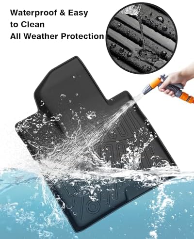 Powerty Floor Mats for 2022-2025 2026 Hyundai Tucson Gas (Non-Hybrid Models) All Weather 3D TPE Anti-Slip Car Liners for 1st & 2nd Row Accessories(NOT for Hybrid) - Image 3